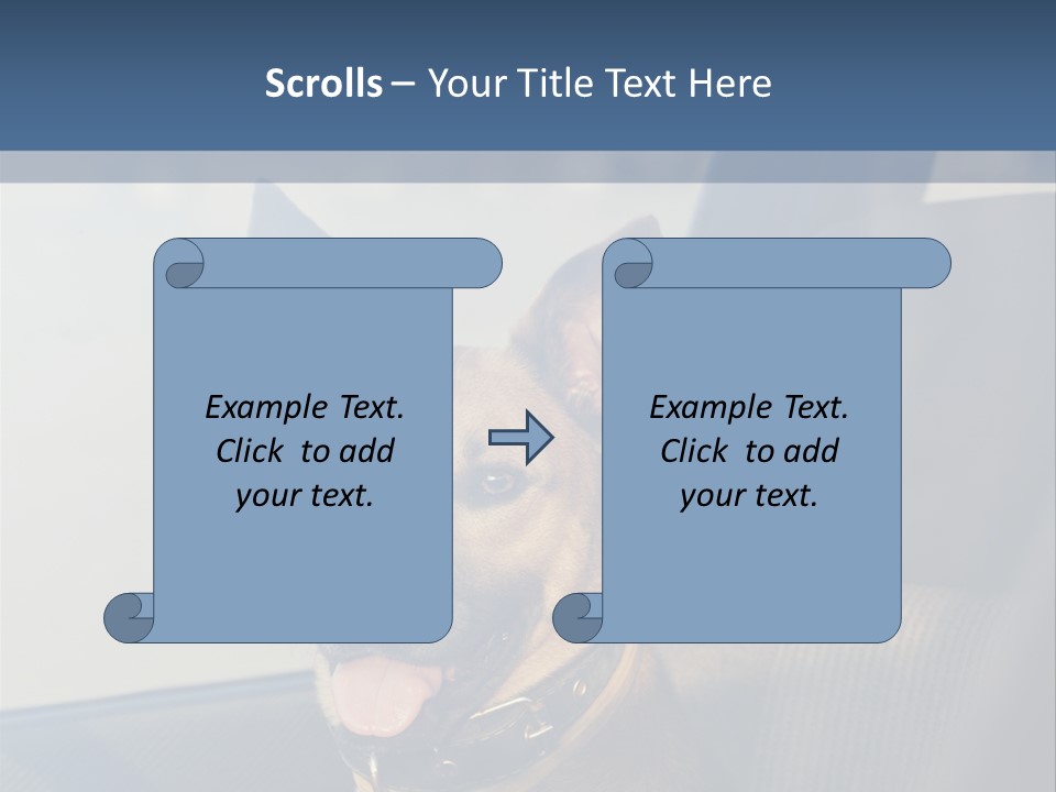 A Dog Is Sitting In The Back Seat Of A Car PowerPoint Template