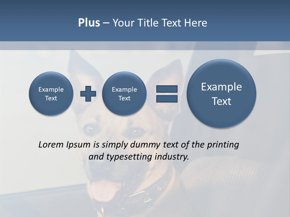 A Dog Is Sitting In The Back Seat Of A Car PowerPoint Template