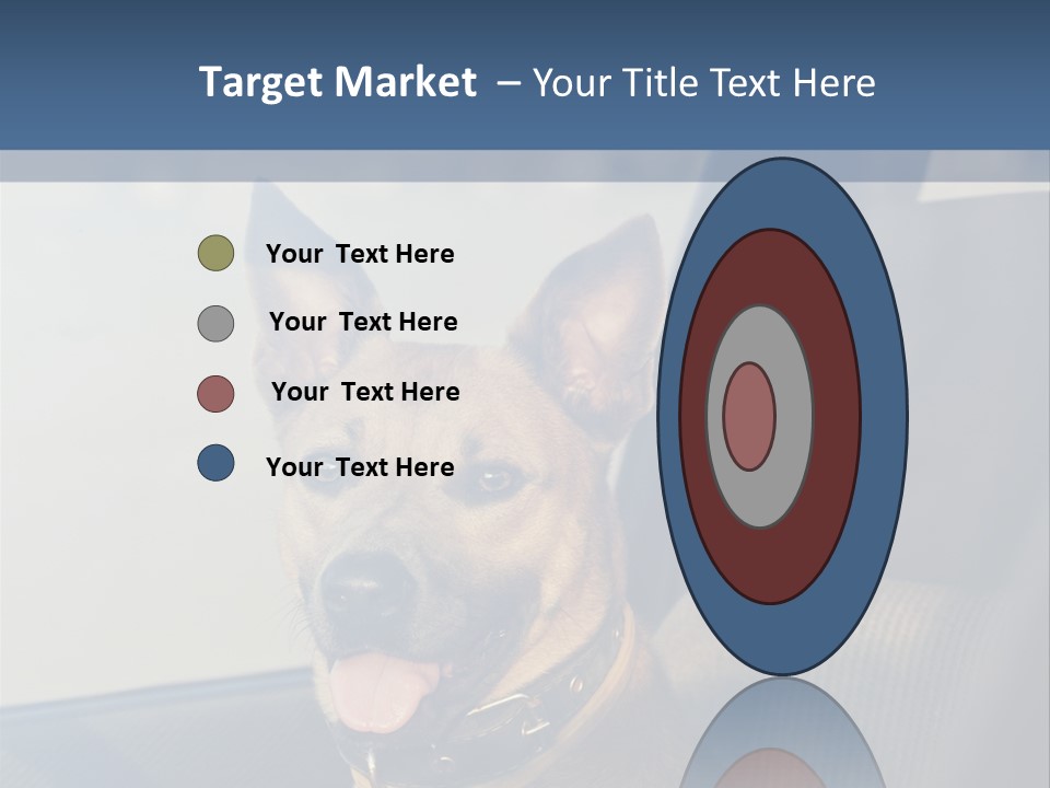 A Dog Is Sitting In The Back Seat Of A Car PowerPoint Template