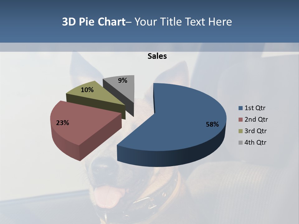 A Dog Is Sitting In The Back Seat Of A Car PowerPoint Template