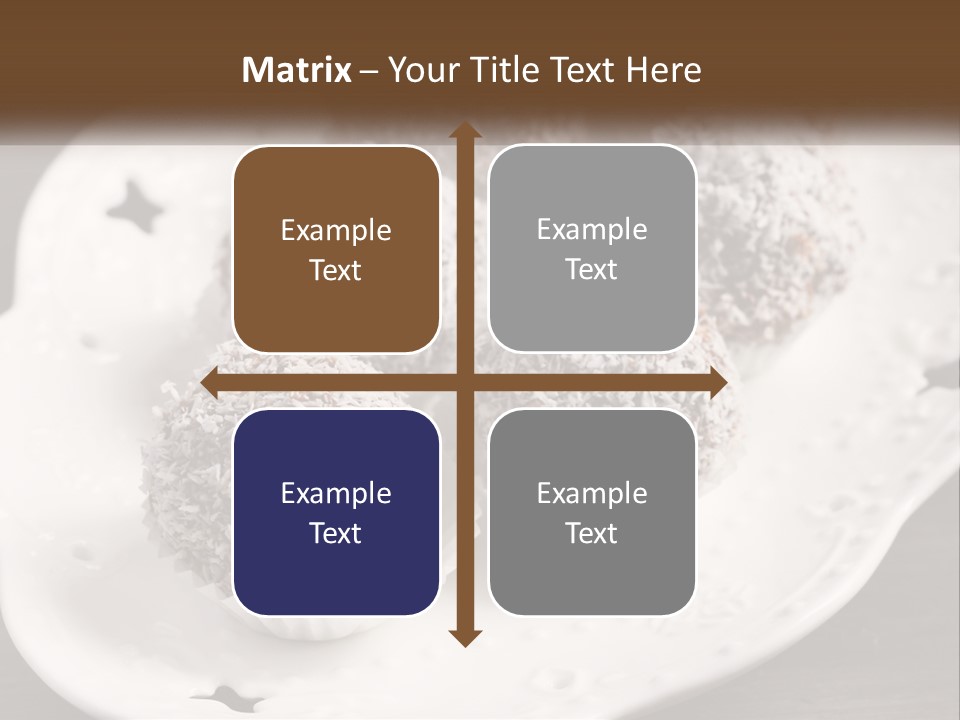 A White Plate Topped With Chocolate Covered Donuts PowerPoint Template