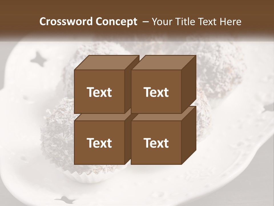 A White Plate Topped With Chocolate Covered Donuts PowerPoint Template