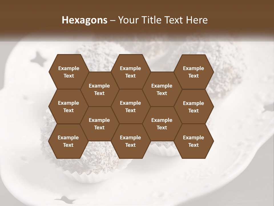 A White Plate Topped With Chocolate Covered Donuts PowerPoint Template