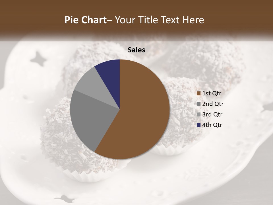 A White Plate Topped With Chocolate Covered Donuts PowerPoint Template