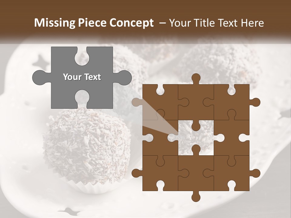 A White Plate Topped With Chocolate Covered Donuts PowerPoint Template