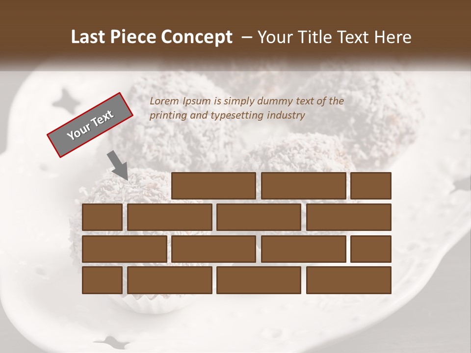 A White Plate Topped With Chocolate Covered Donuts PowerPoint Template