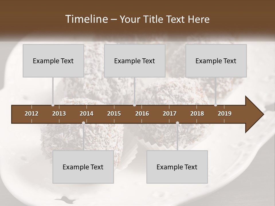 A White Plate Topped With Chocolate Covered Donuts PowerPoint Template
