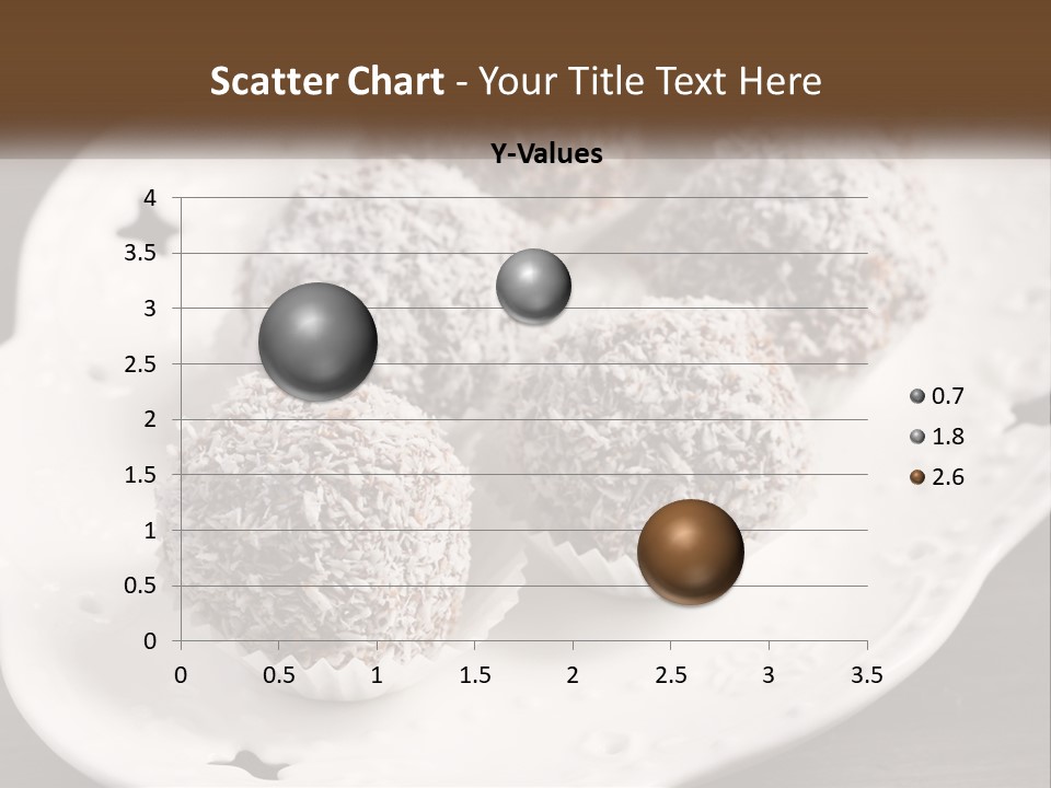 A White Plate Topped With Chocolate Covered Donuts PowerPoint Template