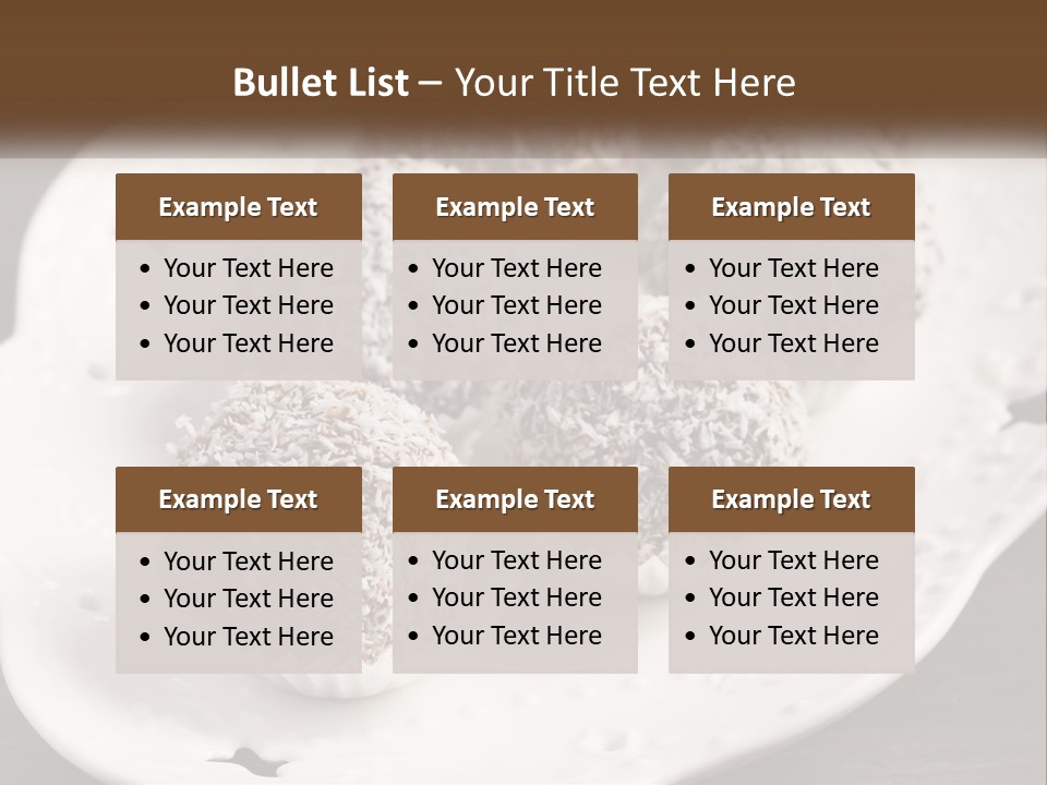 A White Plate Topped With Chocolate Covered Donuts PowerPoint Template
