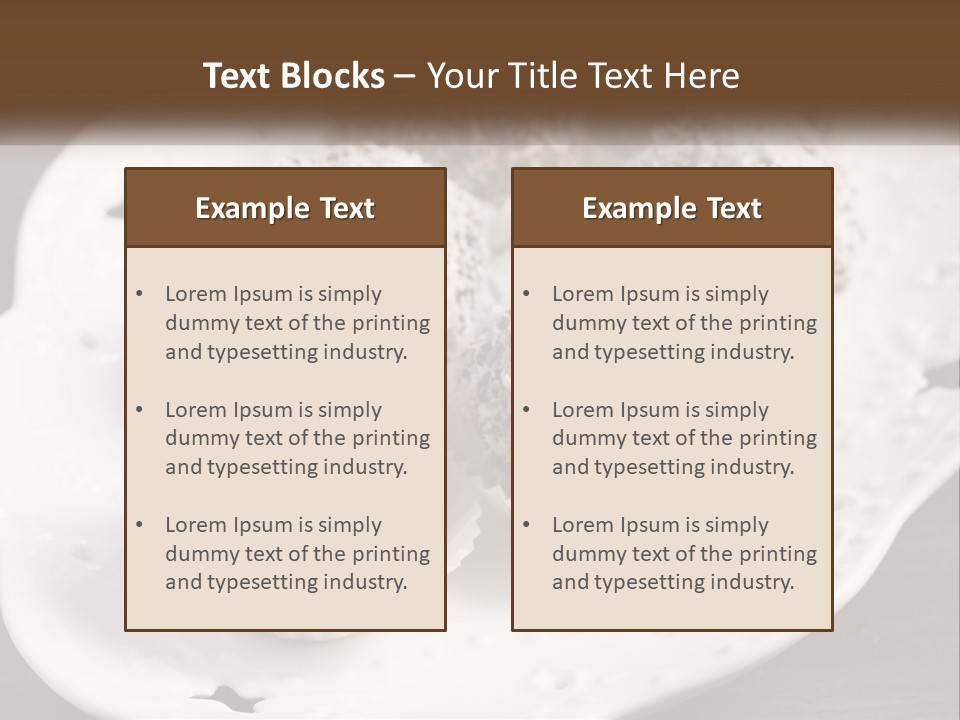 A White Plate Topped With Chocolate Covered Donuts PowerPoint Template