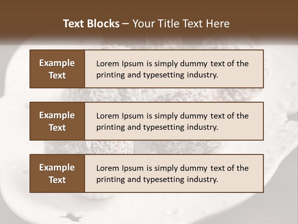 A White Plate Topped With Chocolate Covered Donuts PowerPoint Template