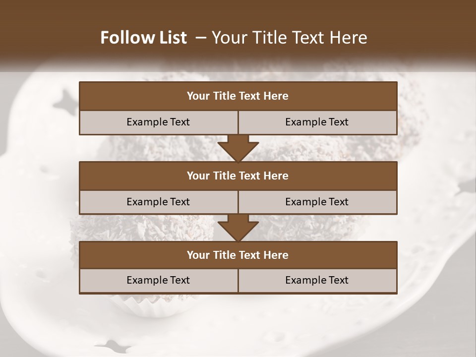 A White Plate Topped With Chocolate Covered Donuts PowerPoint Template
