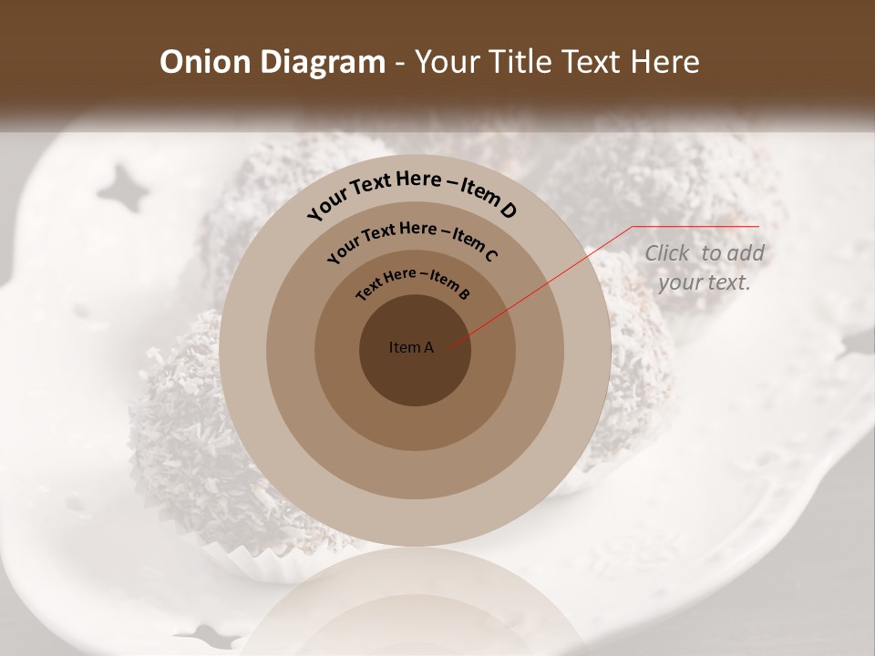 A White Plate Topped With Chocolate Covered Donuts PowerPoint Template