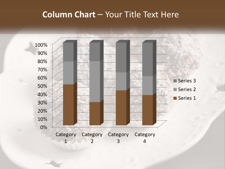 A White Plate Topped With Chocolate Covered Donuts PowerPoint Template