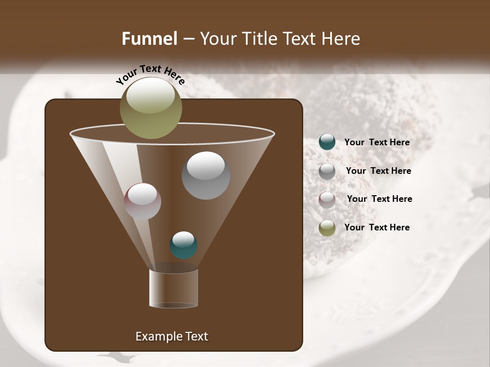A White Plate Topped With Chocolate Covered Donuts PowerPoint Template