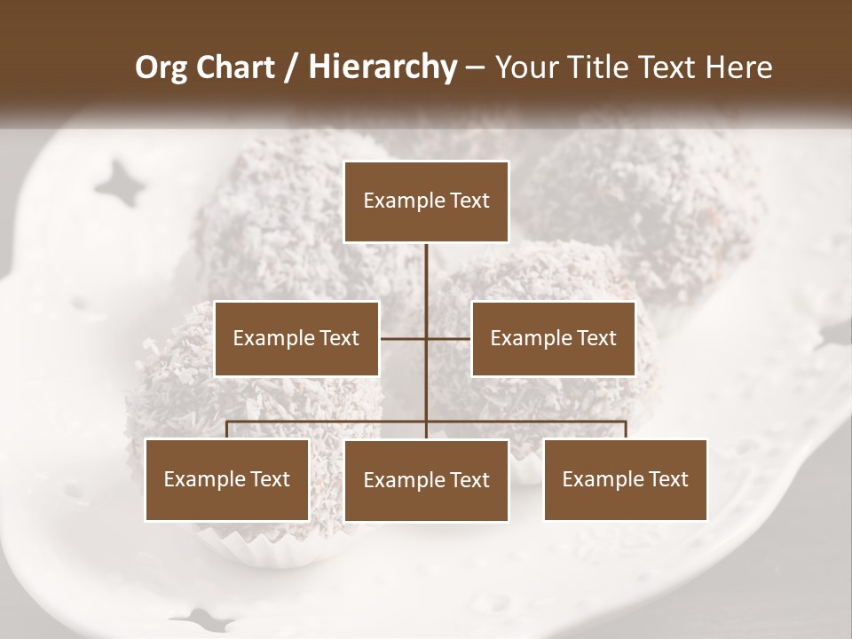 A White Plate Topped With Chocolate Covered Donuts PowerPoint Template