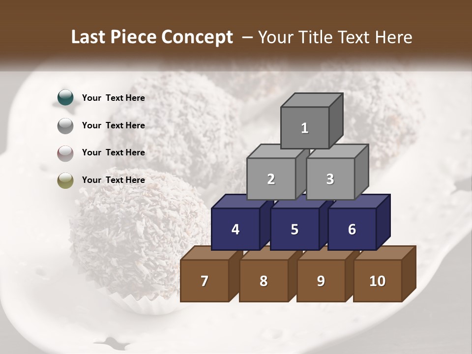A White Plate Topped With Chocolate Covered Donuts PowerPoint Template