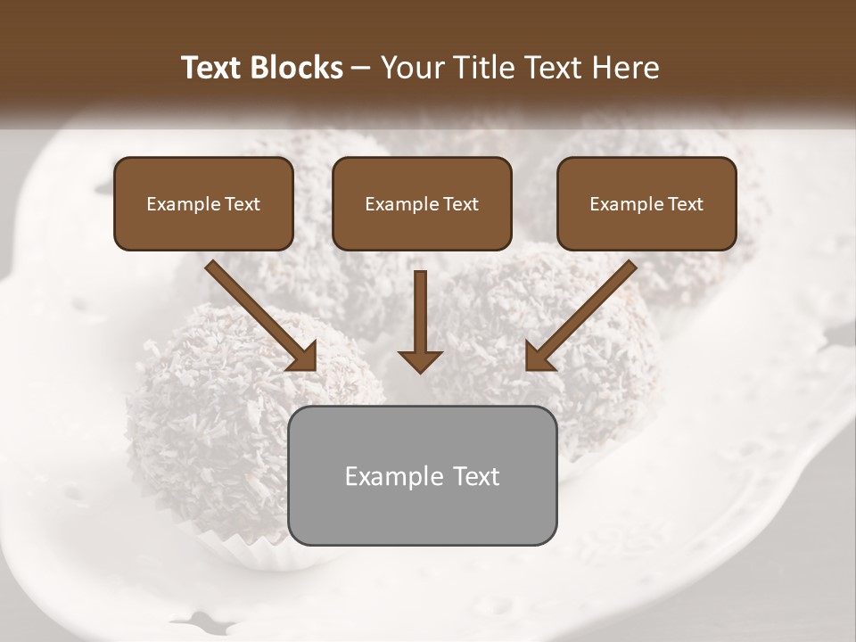 A White Plate Topped With Chocolate Covered Donuts PowerPoint Template