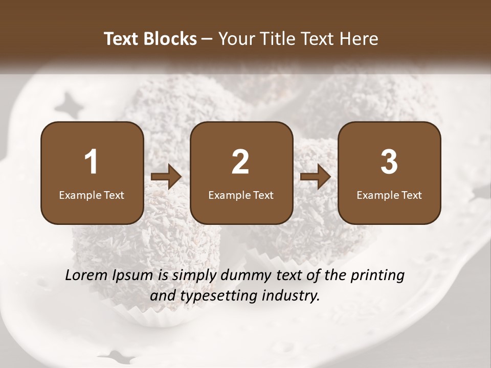 A White Plate Topped With Chocolate Covered Donuts PowerPoint Template