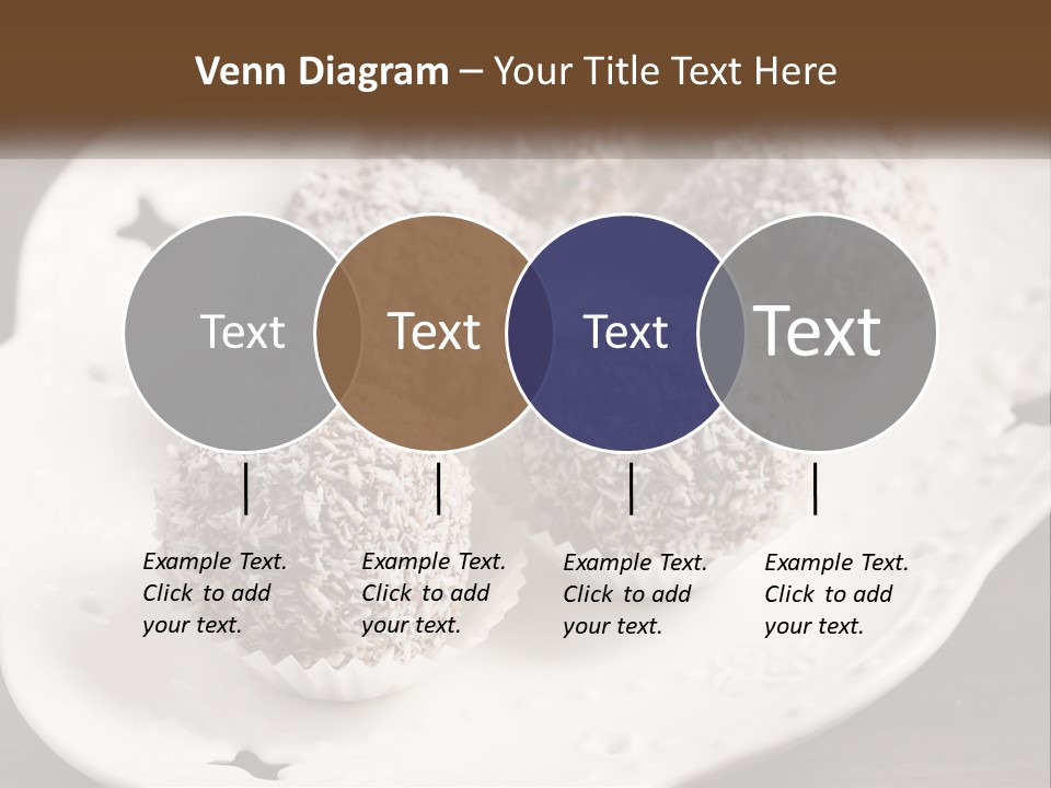 A White Plate Topped With Chocolate Covered Donuts PowerPoint Template