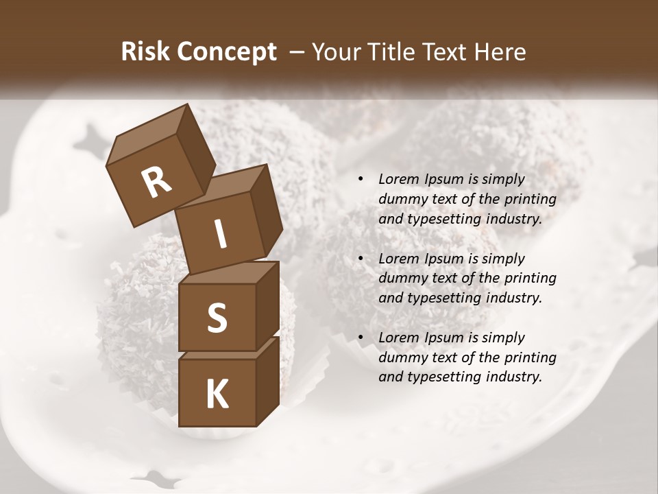 A White Plate Topped With Chocolate Covered Donuts PowerPoint Template