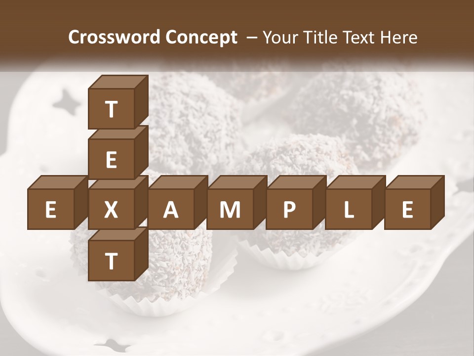 A White Plate Topped With Chocolate Covered Donuts PowerPoint Template