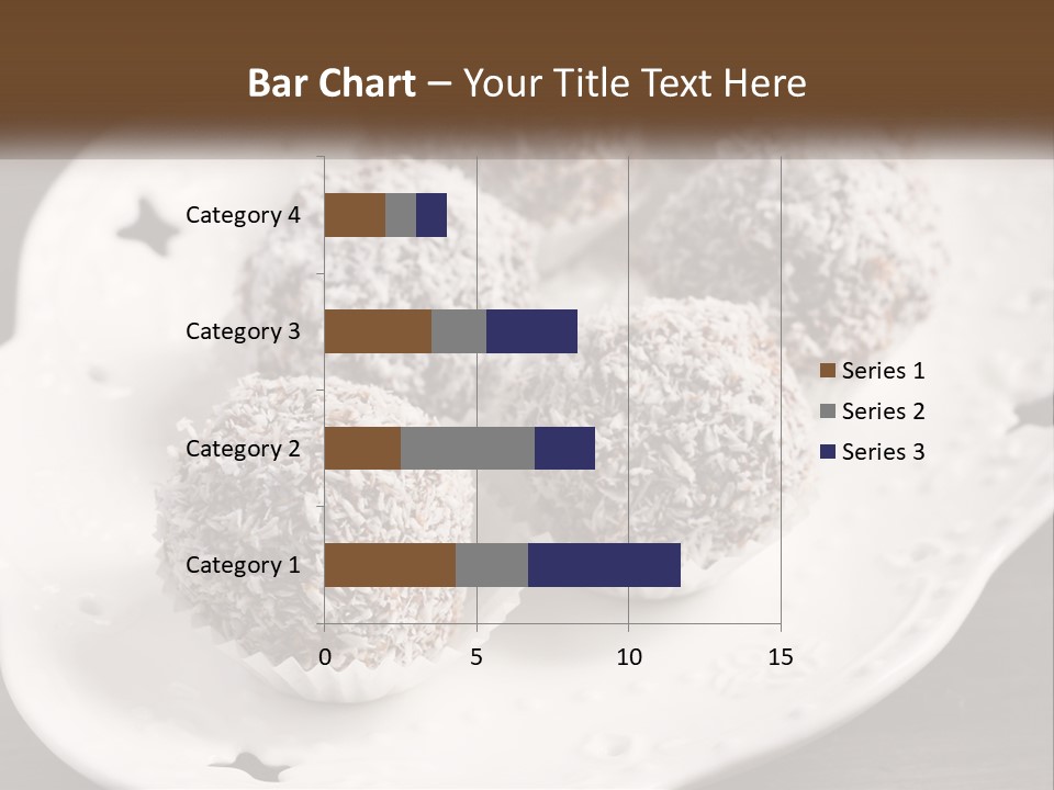A White Plate Topped With Chocolate Covered Donuts PowerPoint Template