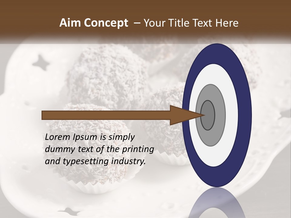 A White Plate Topped With Chocolate Covered Donuts PowerPoint Template