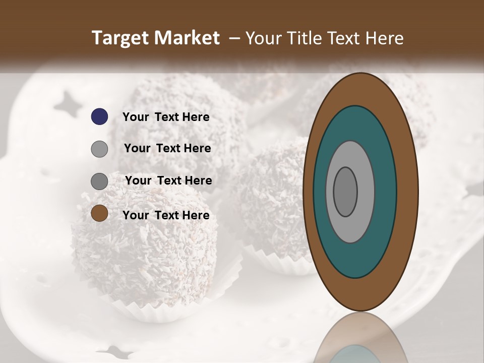 A White Plate Topped With Chocolate Covered Donuts PowerPoint Template