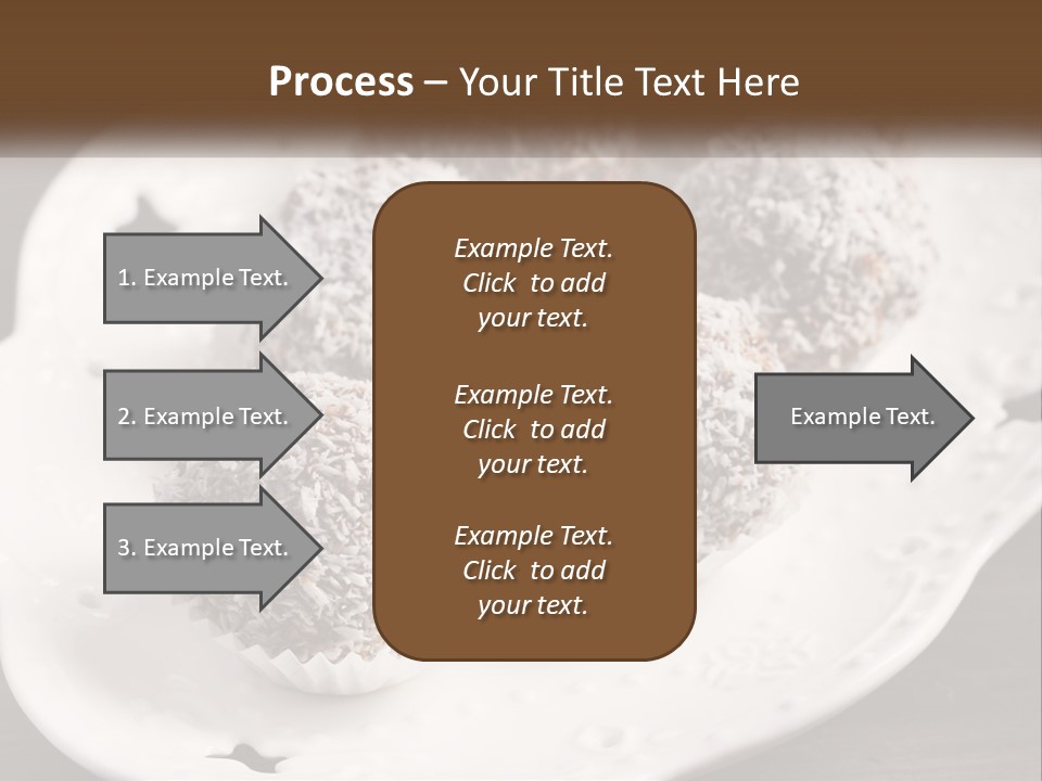A White Plate Topped With Chocolate Covered Donuts PowerPoint Template