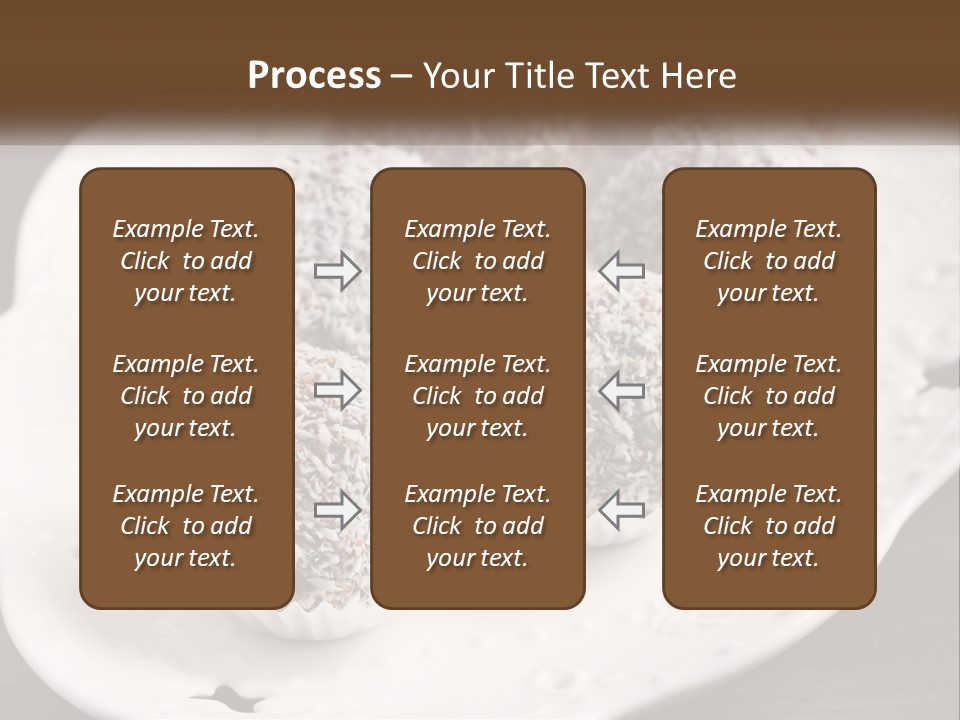 A White Plate Topped With Chocolate Covered Donuts PowerPoint Template