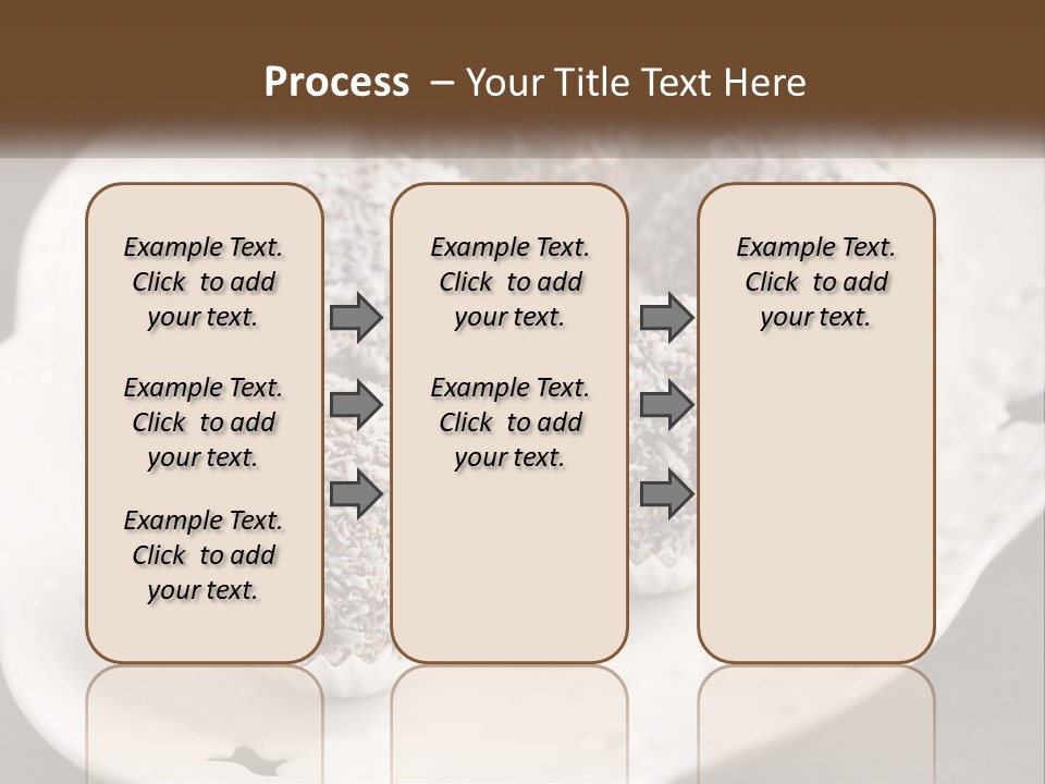 A White Plate Topped With Chocolate Covered Donuts PowerPoint Template