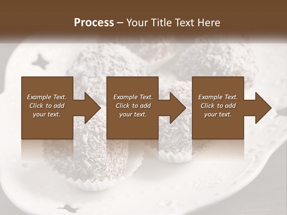 A White Plate Topped With Chocolate Covered Donuts PowerPoint Template