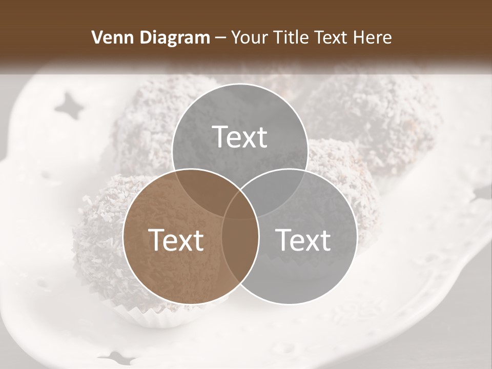 A White Plate Topped With Chocolate Covered Donuts PowerPoint Template