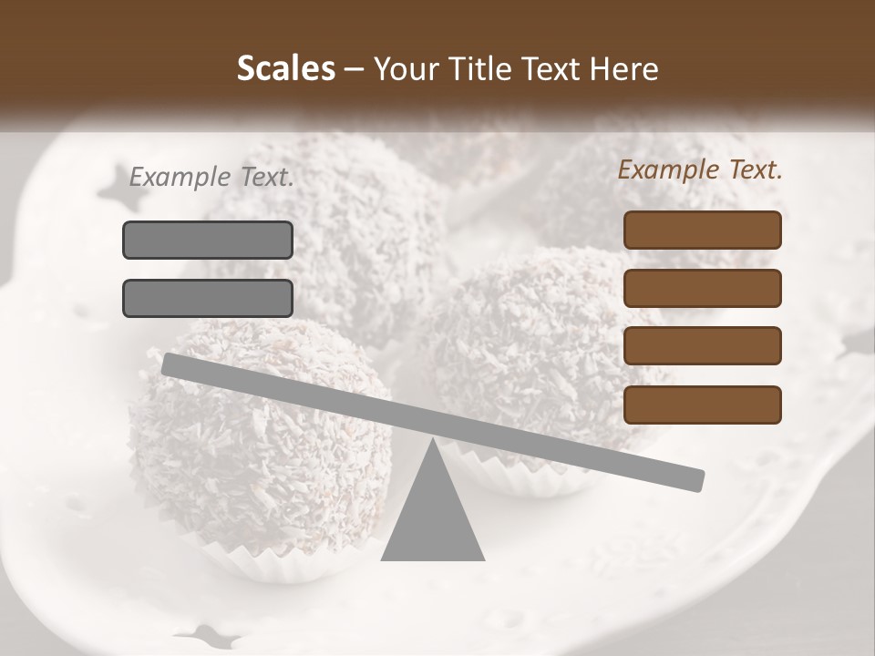 A White Plate Topped With Chocolate Covered Donuts PowerPoint Template