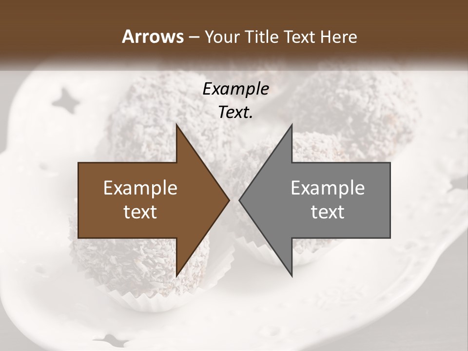 A White Plate Topped With Chocolate Covered Donuts PowerPoint Template