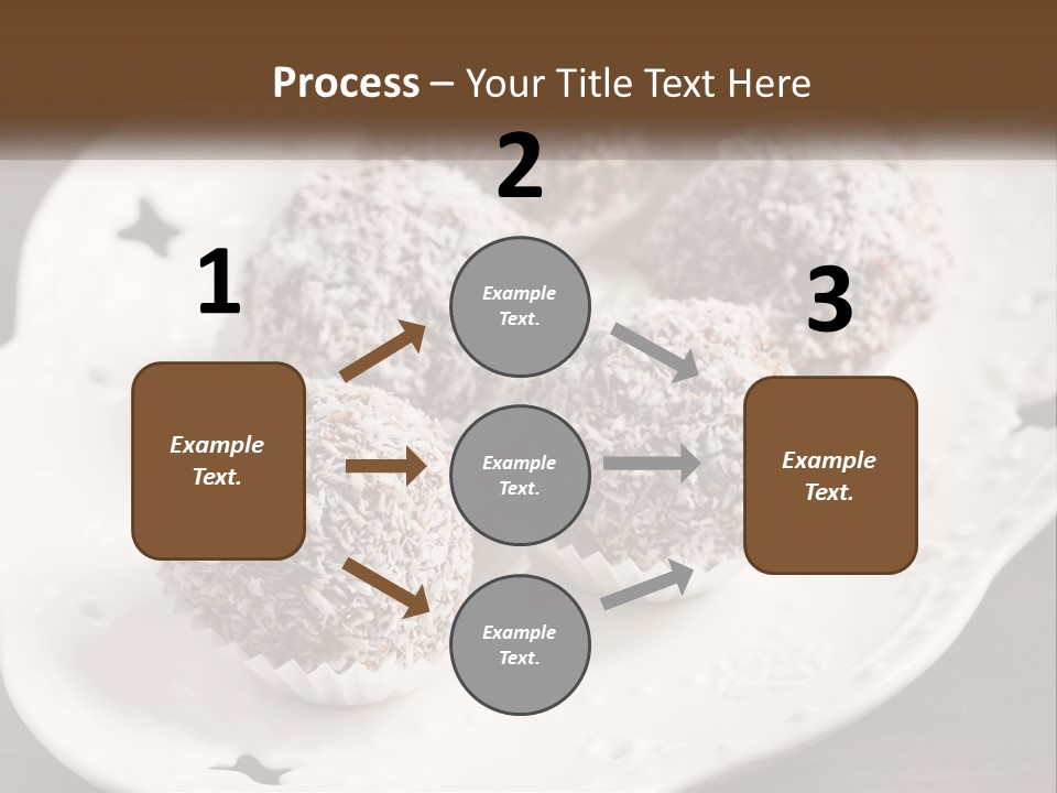 A White Plate Topped With Chocolate Covered Donuts PowerPoint Template