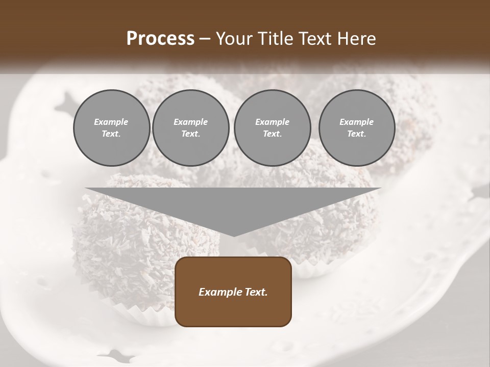 A White Plate Topped With Chocolate Covered Donuts PowerPoint Template