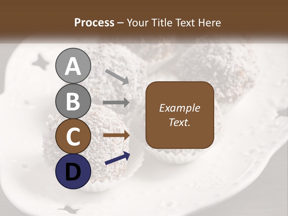 A White Plate Topped With Chocolate Covered Donuts PowerPoint Template