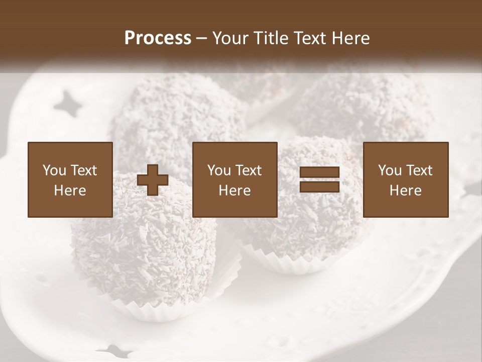A White Plate Topped With Chocolate Covered Donuts PowerPoint Template