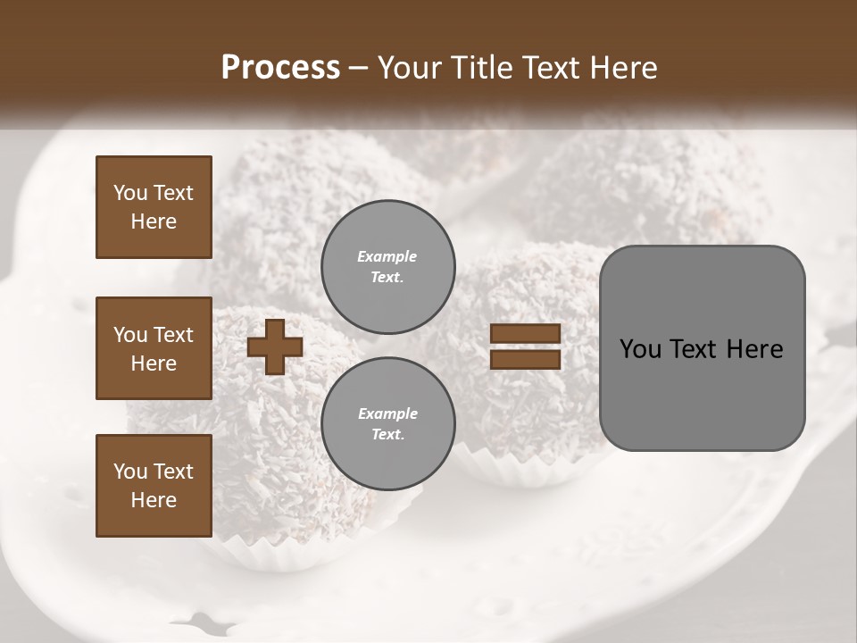 A White Plate Topped With Chocolate Covered Donuts PowerPoint Template