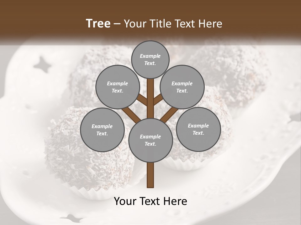 A White Plate Topped With Chocolate Covered Donuts PowerPoint Template