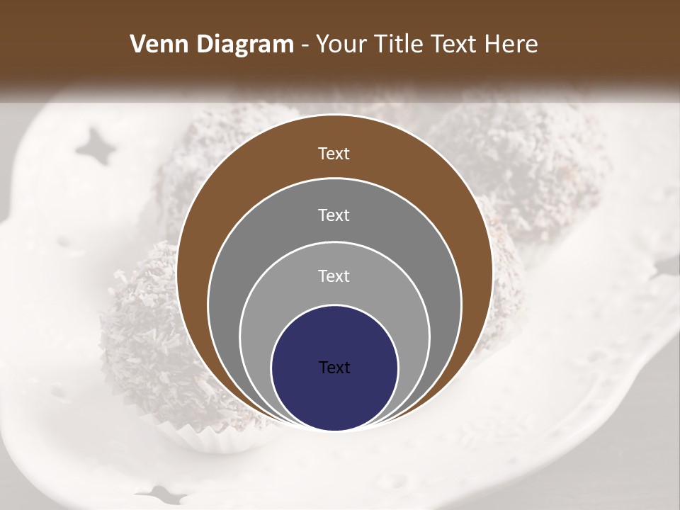 A White Plate Topped With Chocolate Covered Donuts PowerPoint Template