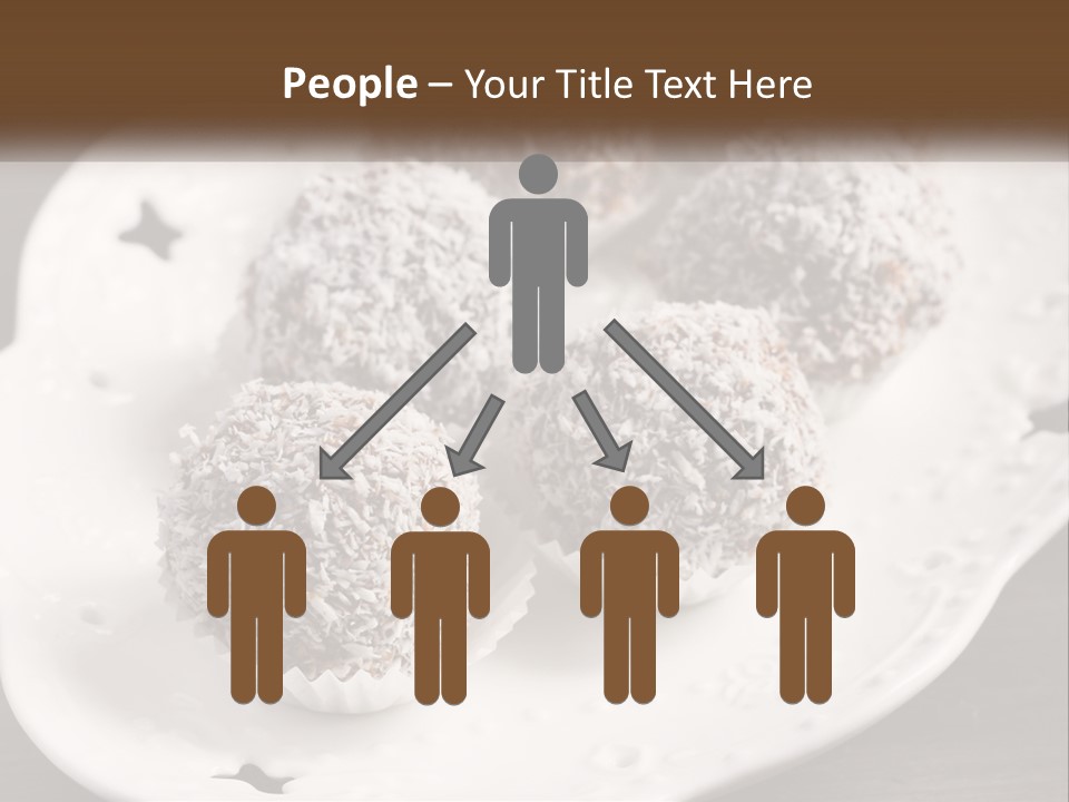 A White Plate Topped With Chocolate Covered Donuts PowerPoint Template