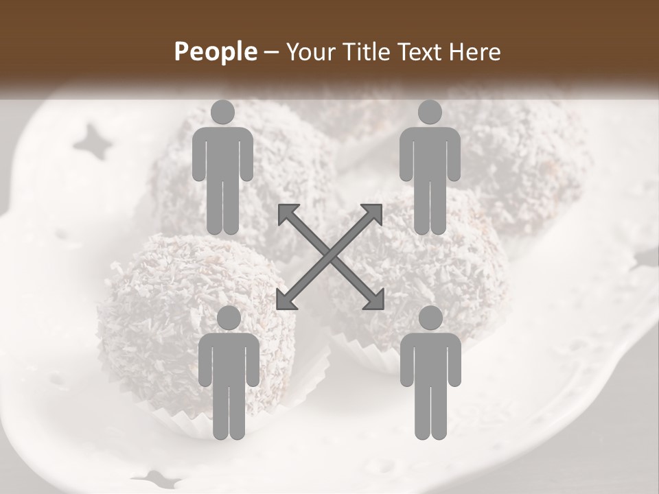 A White Plate Topped With Chocolate Covered Donuts PowerPoint Template
