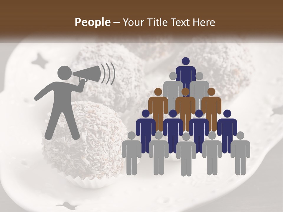 A White Plate Topped With Chocolate Covered Donuts PowerPoint Template