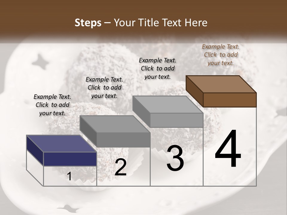 A White Plate Topped With Chocolate Covered Donuts PowerPoint Template