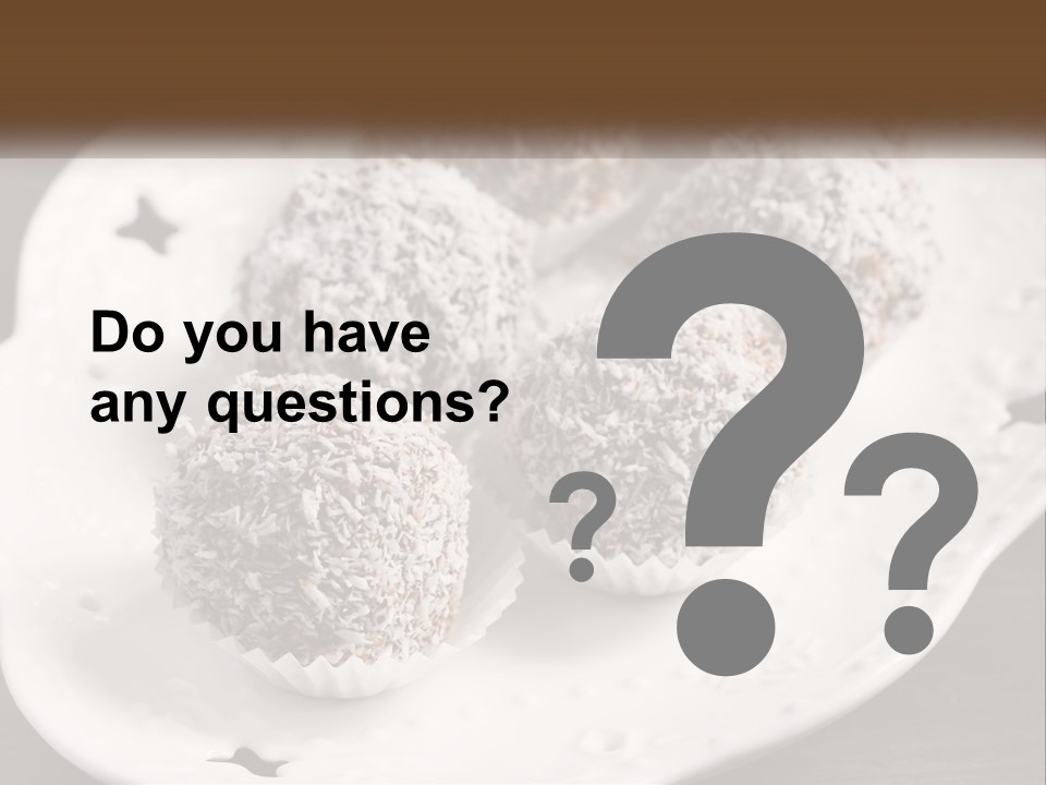 A White Plate Topped With Chocolate Covered Donuts PowerPoint Template