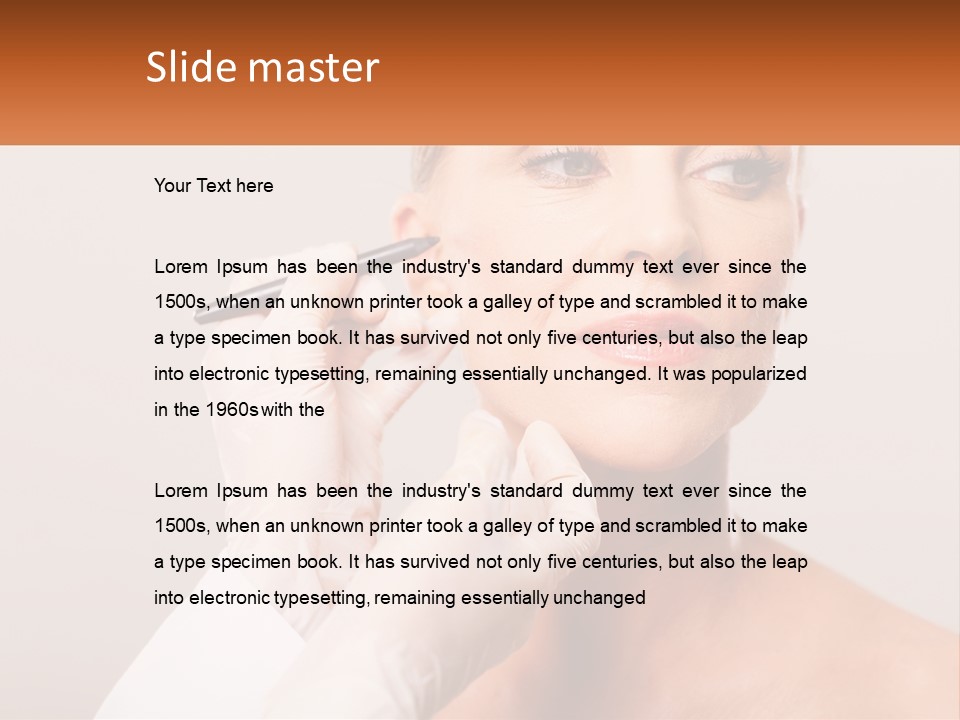 A Woman Getting Her Eyebrows Done By A Professional Makeup Artist PowerPoint Template