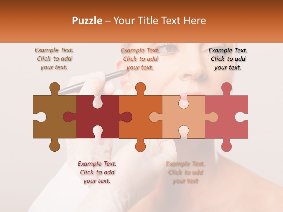 A Woman Getting Her Eyebrows Done By A Professional Makeup Artist PowerPoint Template